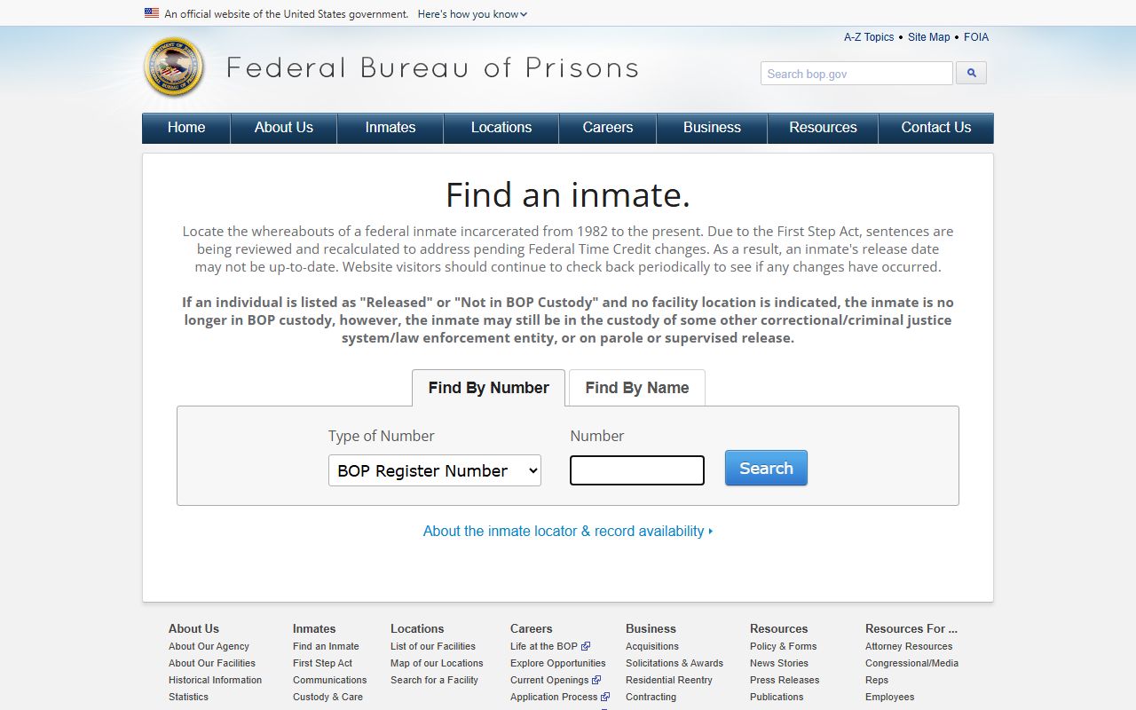 Metcalfe County jail mugshots federal custody BOP locator limits